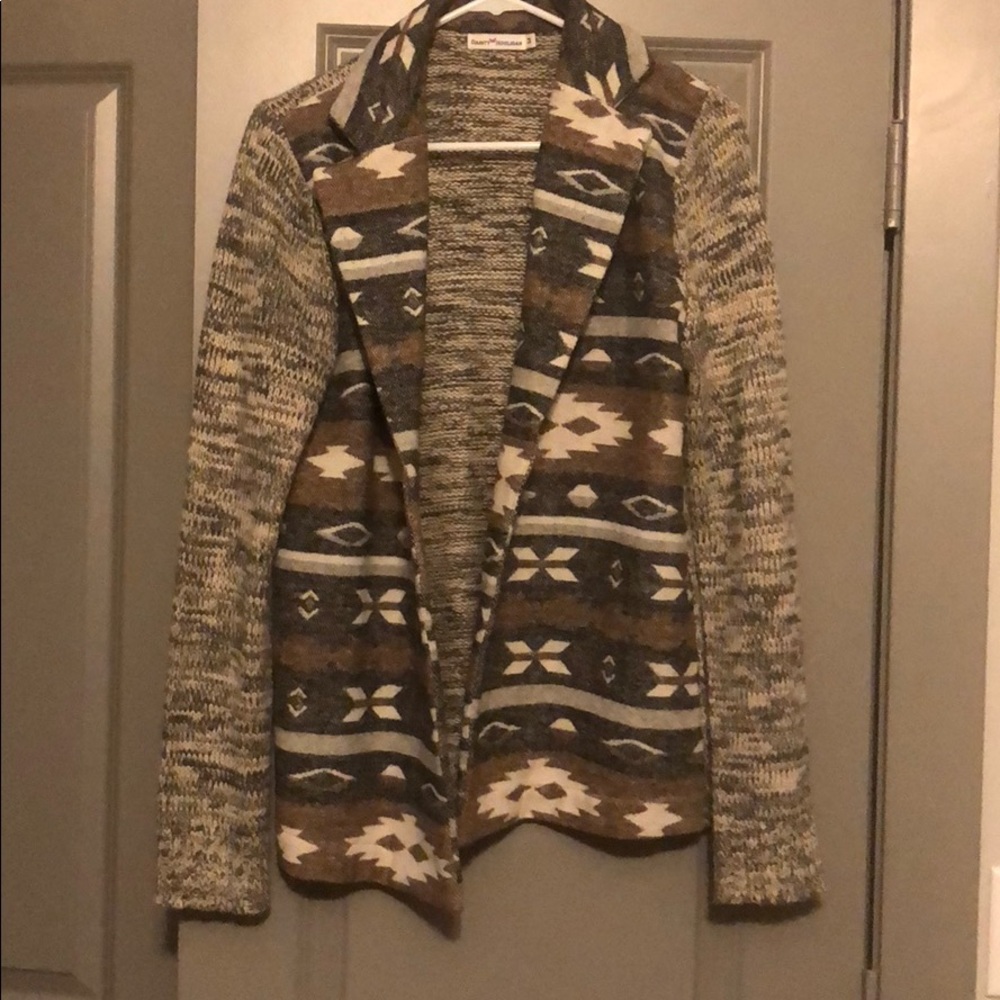 Aztec sweater blazer